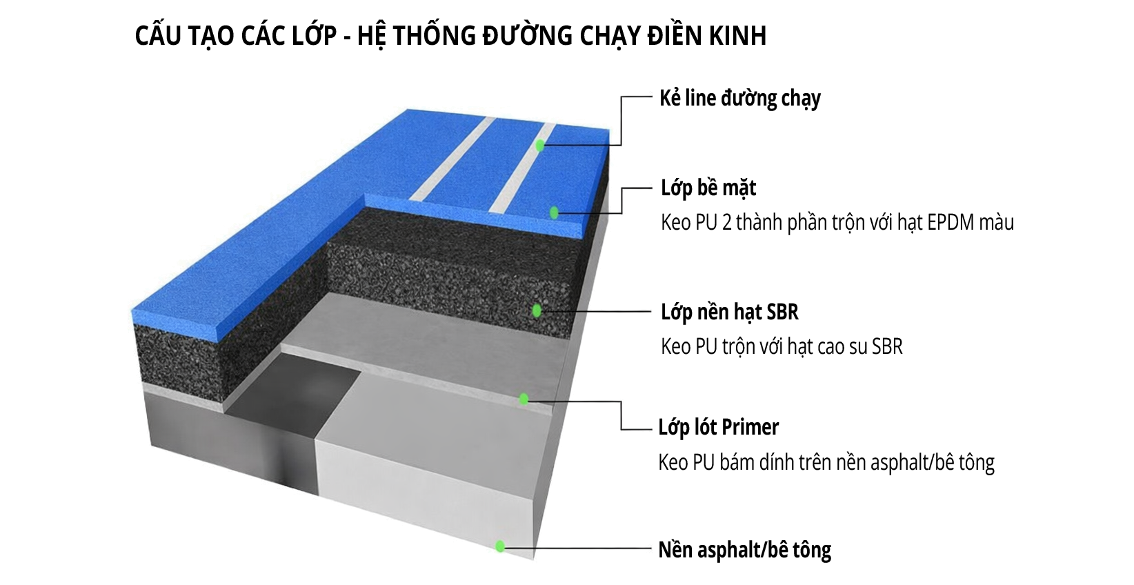 Cấu tạo đường chạy điền kinh tiêu chuẩn quốc tế