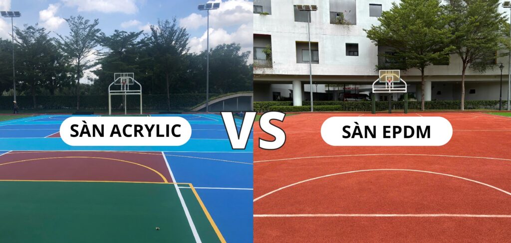 Sàn Acrylic & EPDM cho sân thể thao ngoài trời